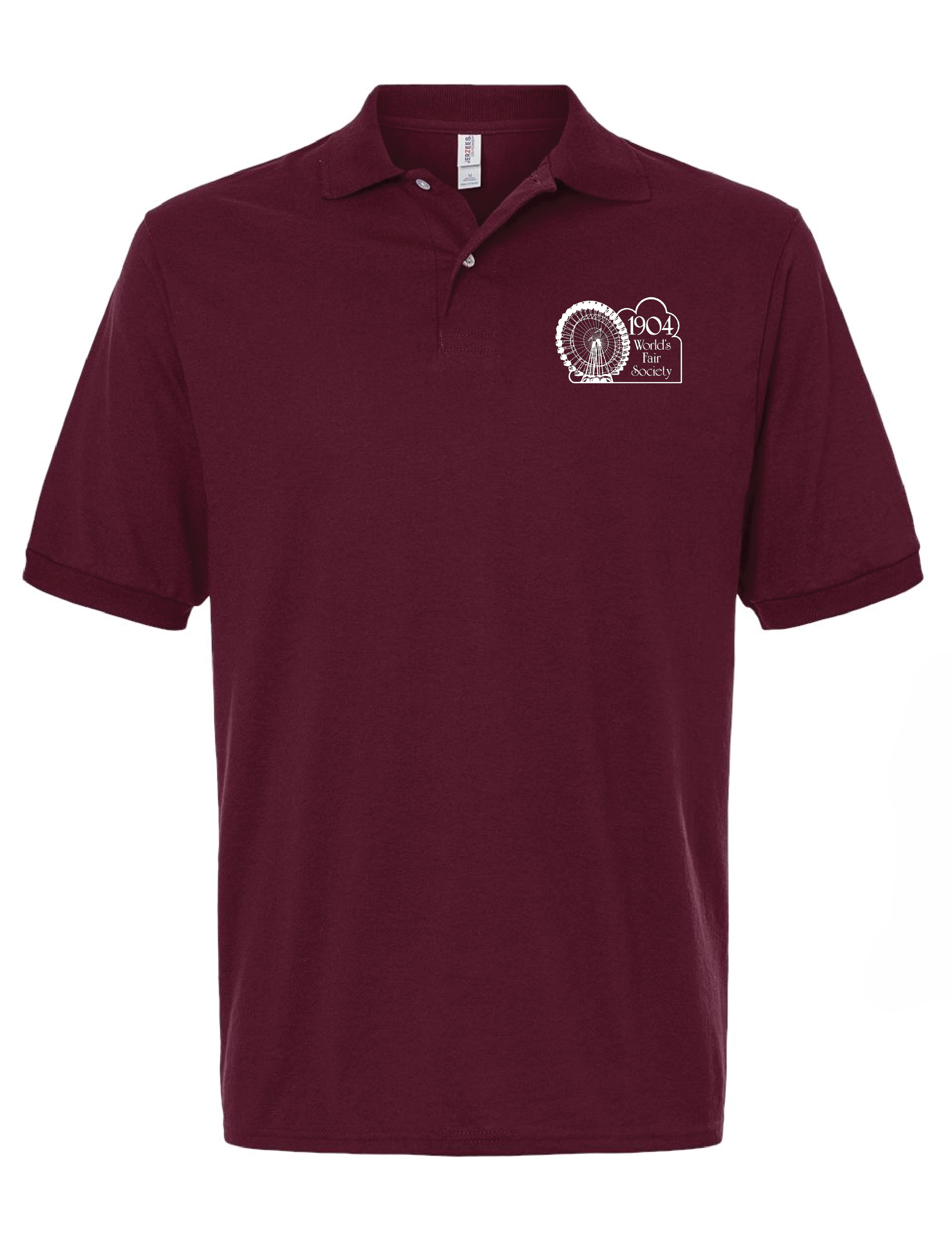 1904 World's Fair Society Polo Shirt - Burgundy